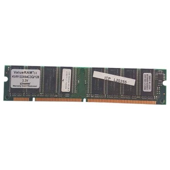 DIMM MEMORY MODULE KINGSTON KVR133X64C3Q/128 128MB 168-PIN SDRAM PC133 133MHZ NON-ECC UNBUFFERED CL3