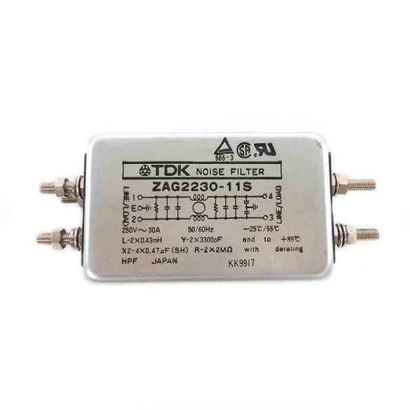 NOISE FILTER HITACHI TDK MODEL ZAG2230-11S P/N J881A022