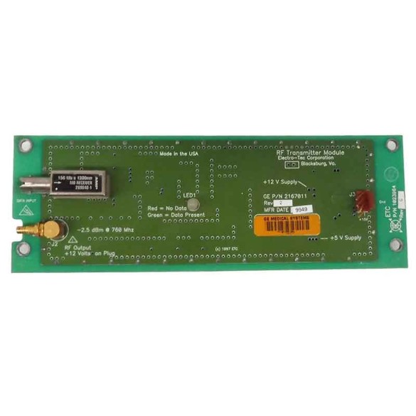 P9237HF RF SLIPRING TRANSMITTER ELECTRONICS GE P/N 2167011