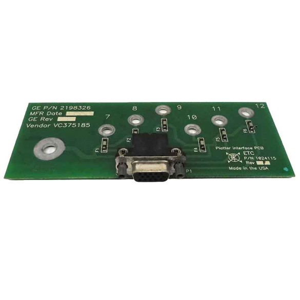 P9237HE RF PLATTER SIGNAL INTERFACE GE P/N 2198326