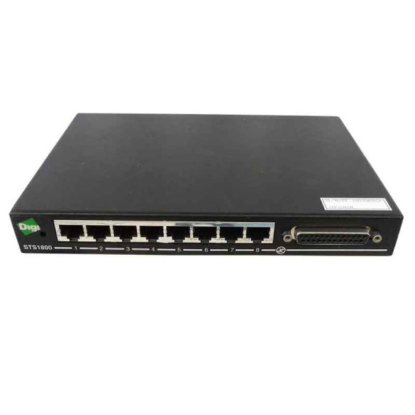 TERMINAL SERVER SCSI 8 PORT DIGI STS1800 SHOSHIN MODEL ST-1800GEM1B P/N 50001014-01