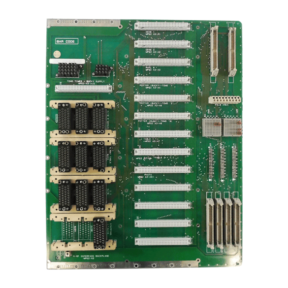 BOARD R-RF INTERFACE BACKPLANE GE MPG2-A3 P/N 36005970