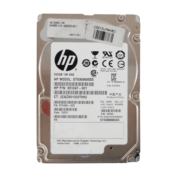 HARD-DISK HP MODEL ST9300605SS 300GB SAS 2.5 INCH P/N 651247