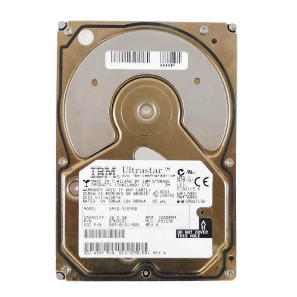 HARD-DISK IBM DPSS-318350 18.2GB SCSI 3.5 INCH P/N 07N3531