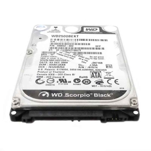 HARD-DISK WESTERN DIGITAL WD2500BEKT 250GB IDE 2.5 INCH P/N 499052